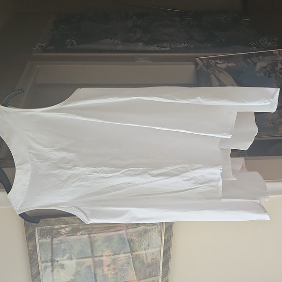 O28 Elegant flowing 47" base pleated back cotton Sleeveless Italian Wendy Trendy - Picture 2 of 10